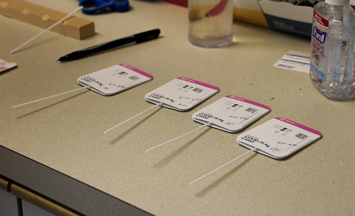 Four rapid antigen COVID tests waiting results