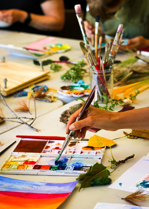 Watercolor nature art class